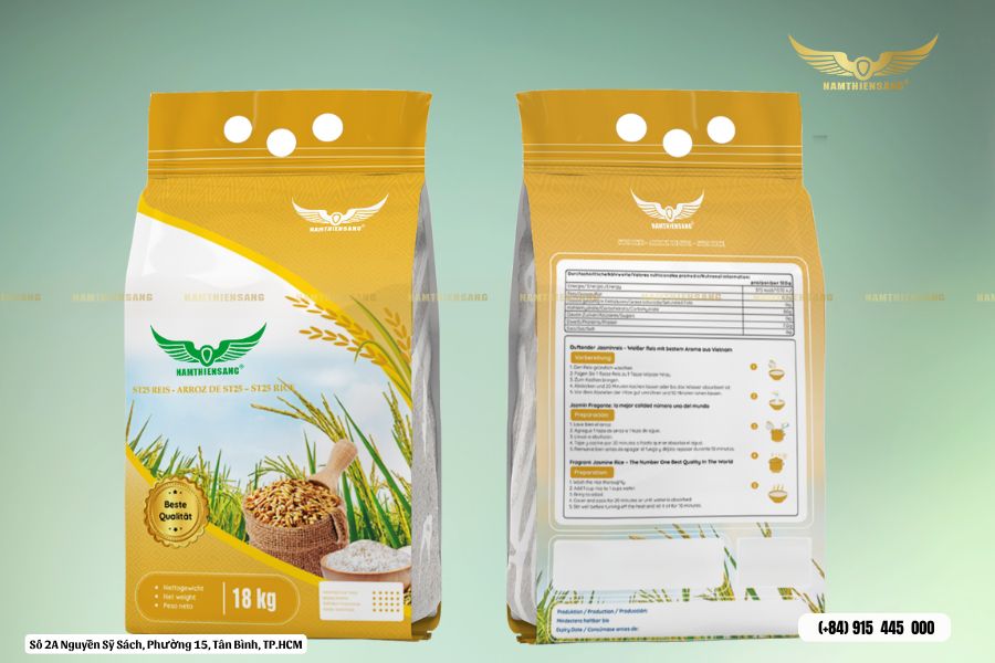 Bao đựng gạo xếp hông